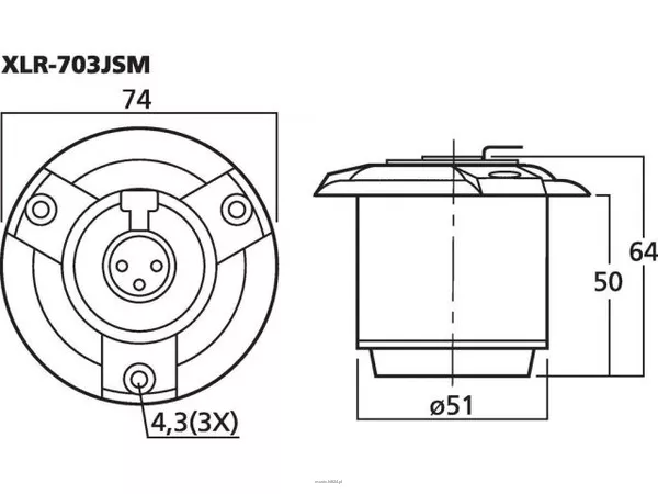 Monacor XLR-703JSM - 2