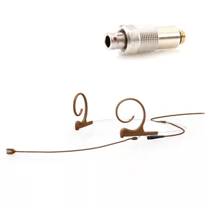 DPA 4166-OC-F-C03-LH - 4166 CORE Omni Flex Headset Mic, 110 mm Boom, Brown, 3-pin LEMO