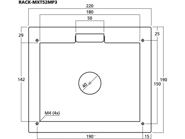 Monacor RACK-MXT52MP3 - 3