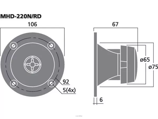 Monacor MHD-220N/RD - 2