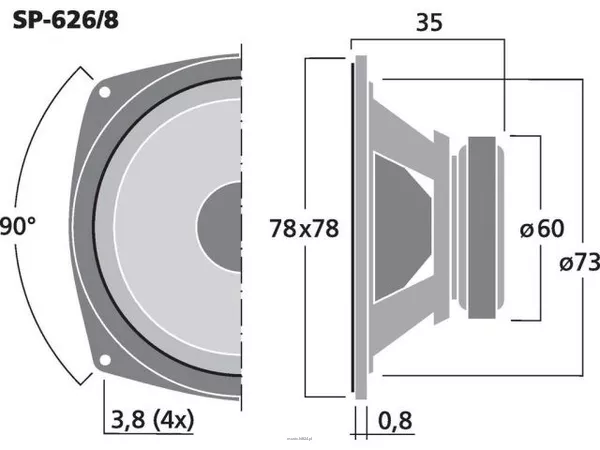 Monacor SP-626/8 - 2