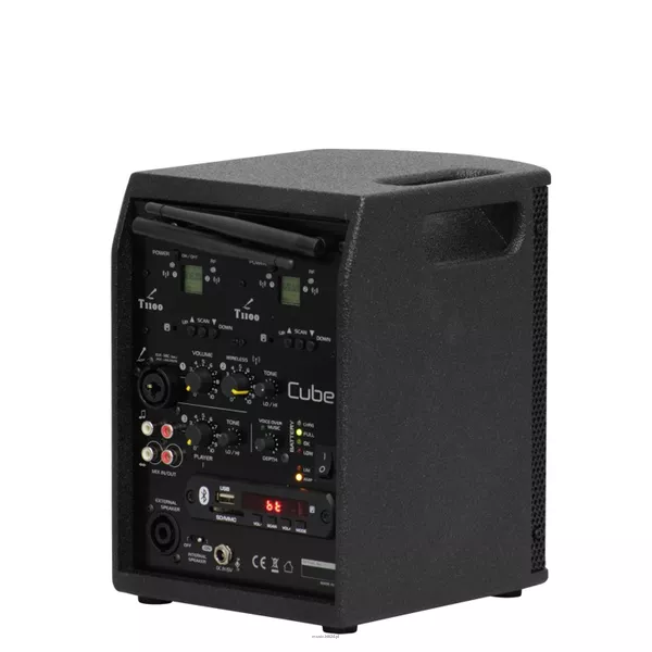 LDM Cube Light T1100 z jednym bezprzewodowym mikrofonem nagłownym,  ultralekki system nagłaśniający zasilany wbudowanym akumulatorem - 5