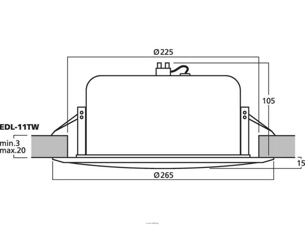 Monacor EDL-11TW - 3