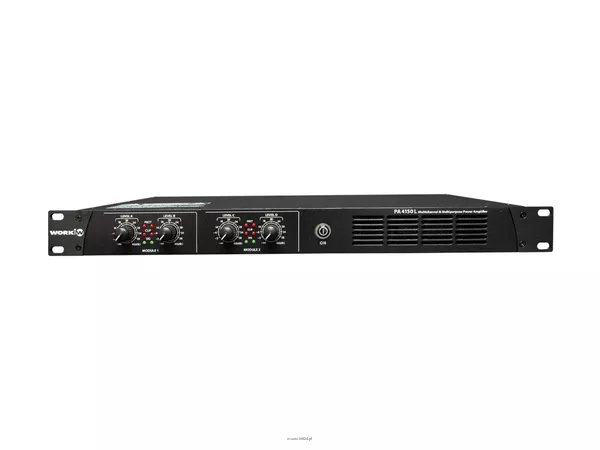 WORK PA 4150 L CYFROWY wzmacniacz 4 KANAŁOWY wysokiej mocy / wbudowane DSP / moc: 4 x 150 W RMS przy 100 V / wysokość 1 U / waga: 4,7 kg - 2