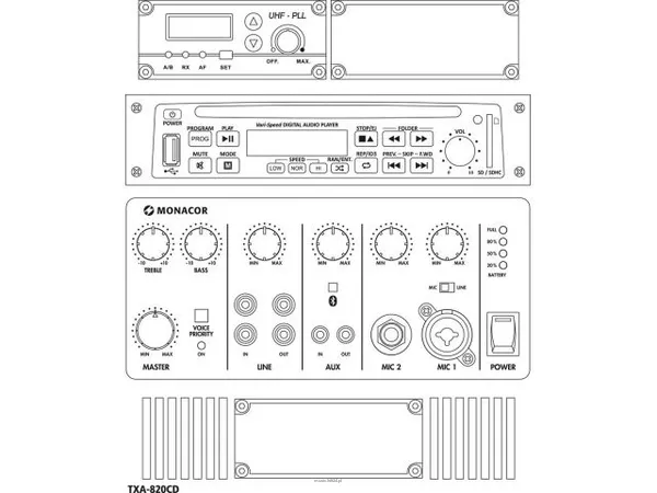 Monacor TXA-820CD - 2