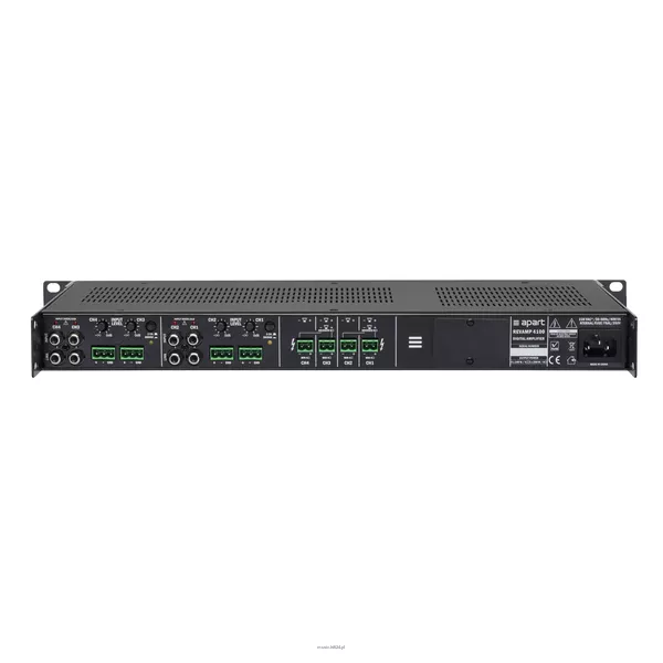 Biamp REVAMP 4100 4 kanałowy cyfrowy (klasa D) wzmacniacz mocy; 4 x 110W @4Ω - 2