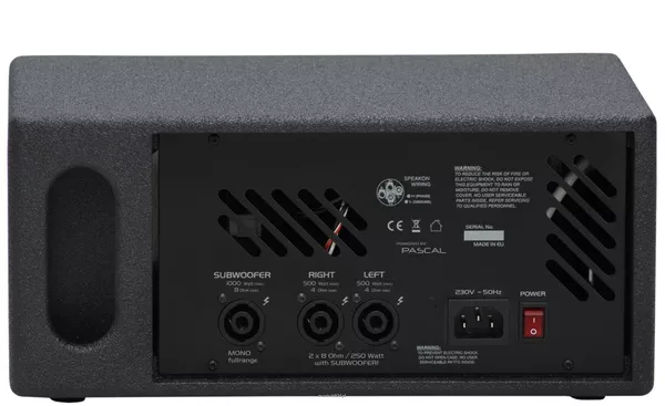 LDM SMD-1010R  10 kanałowy mikser  2x500W/4Ω; 2x250W/8Ω; 1x1000W/8Ω z wbudowanym wzmacniaczem mocy firmy PASCAL - 2