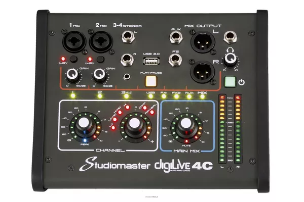 Studiomaster DIGILIVE 4C cyfrowy mikser 4-kanałowy - 2