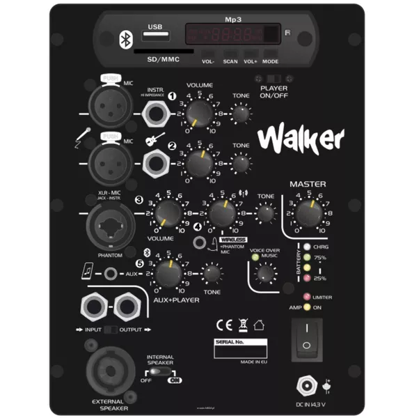 LDM Walker T2100 Zestaw pielgrzymkowy Walker zawierający odbiornik mikrofonu bezprzewodowego T2100 oraz 2 szt H100 - mik. bezprzewodowy doręczny - 4