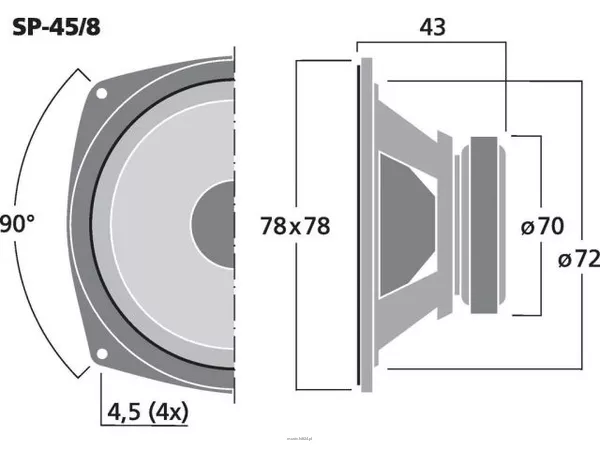 Monacor SP-45/8 - 3