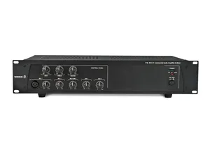 WORK PA 60 / 2 Wzmacniacz miksujący 100 V – moc nomin: 60 W / 100 V – moc muzyczna: 90 W / 8 ohm – 4 wejścia mikrofonowe + 1 AUX + 4 wejścia liniowe