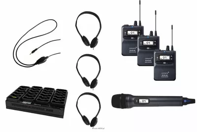 CONTACTA RF-HH-K12-865 zestaw RF obejmujący nadajnik doręczny i 12 odbiorników wraz z akcesoriami