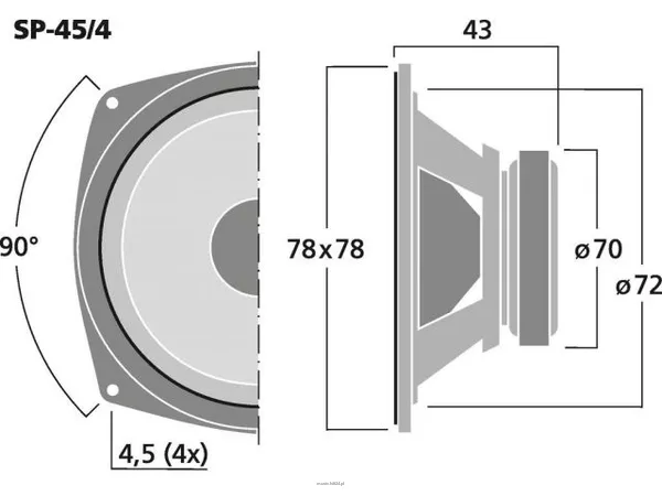 Monacor SP-45/4 - 3