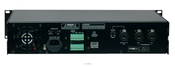 Biamp PA240P Jednokanałowy wzmacniacz mocy 240W@ 100V z priorytetem 24V - 2
