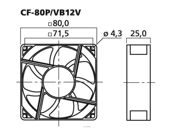 Monacor CF-80P/VB12V - 2