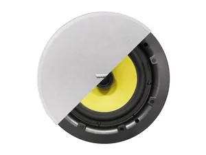 WORK IC 8 K PRO GŁOŚNIK SUFITOWY / bezramkowa maskownica na magnes / membrana KEVLAR / woofer 8 cali / moc: 40 W RMS 100 V lub 120 W RMS 8 ohm / pasmo: 40 – 22.000 Hz / IP 65