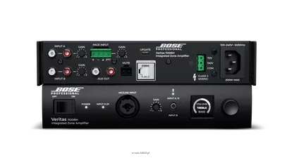 Bose Veritas 1100BH Moc wyjściowa: 1x 100W/70/100V Bluetooth W zastosowaniach komercyjnych – od muzyki tła i pierwszego planu, przez paging, aż po multimedia.