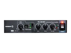 WORK PA 200 MX CYFROWY wzmacniacz miksujący instalacyjny, moc: 2 x 100 W @ 8 ohm lub 1 x 200 W @ 100 V – dwukanałowy wzmacniacz cyfrowy w klasie D – sterowanie po RS 232