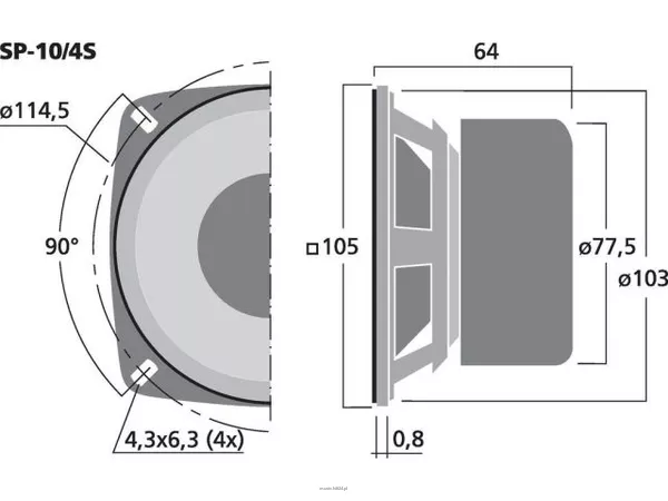 Monacor SP-10/4S - 2