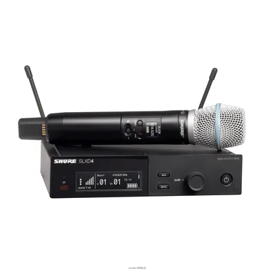 SHURE SLXD24E/B87A-G59 - Cyfrowy system bezprzewodowy z nadajnikiem/mikrofonem "do ręki" BETA87A (470-5...