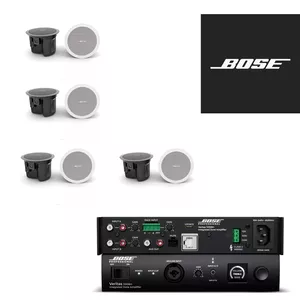 Bose Business 8 – Veritas 1100BH + 8 × FreeSpace FS2C – kompletny zestaw nagłośnienia 100 V do gabinetów, butików, salonów usługowych, kawiarni i biur