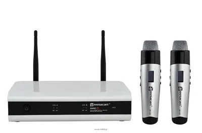 Relacart IMIC2 Dwukanałowy odbiornik bezprzewodowy w zestawie z mikrofonami doręcznymi