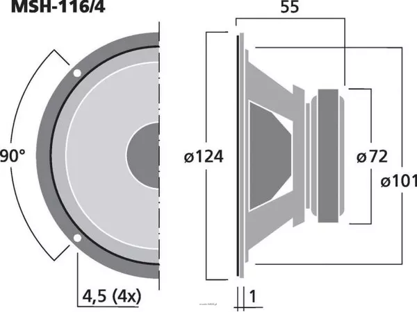 Monacor MSH-116/4 - 3