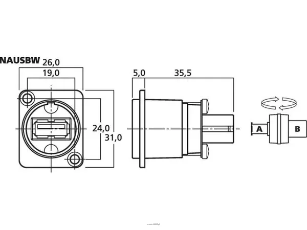 Monacor NAUSBW - 2