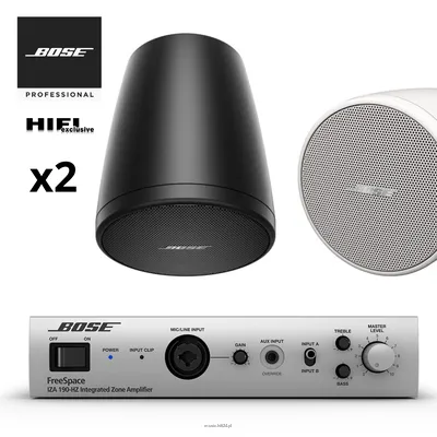 Bose FreeSpace IZA 190-HZ Wzmacniacz 100V 1x90W /Głośniki BOSE FreeSpace FS2P Para