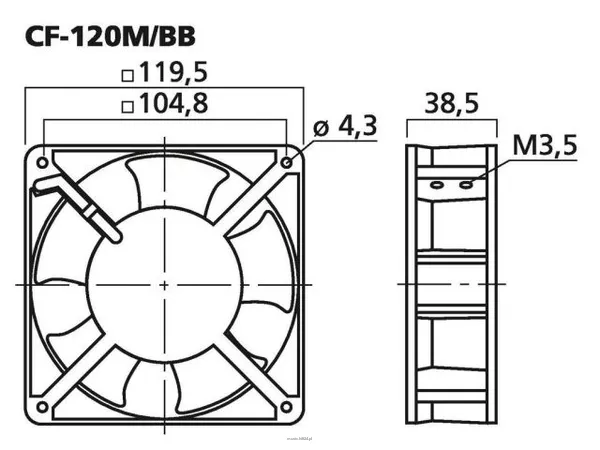 Monacor CF-120M/BB - 2