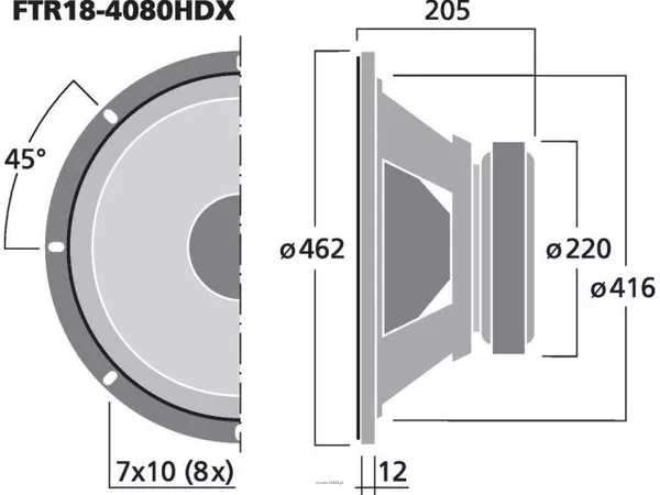 Monacor FTR18-4080HDX - 4