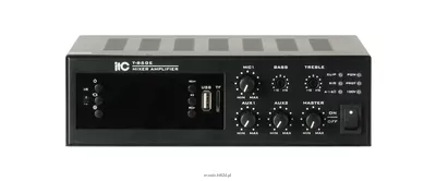 ITC T-B60E Wzmacniacz miksujący, MP3/FM/Bluetooth, 60W, 4Ω, 100V