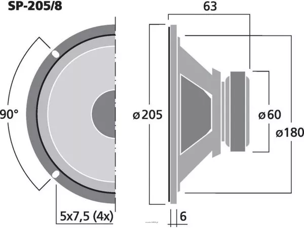 Monacor SP-205/8 - 2