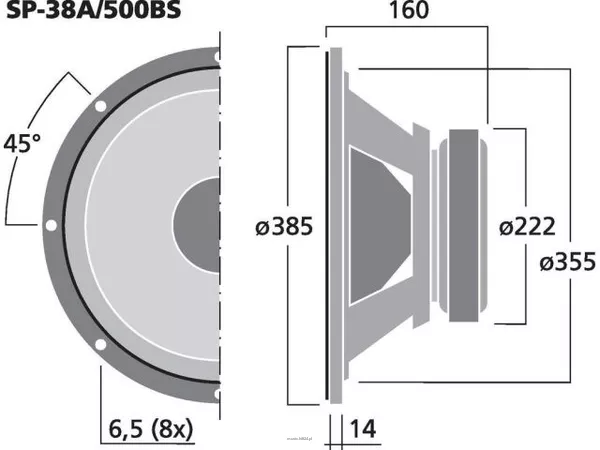 Monacor SP-38A/500BS - 3