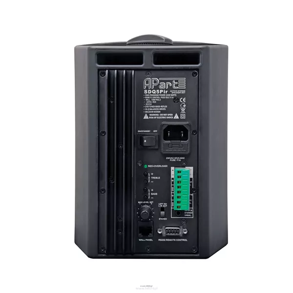 Biamp SDQ5PIR-W ( Para)  + Panel sterowania Stereofoniczny zestaw 2 zespołów głośnikowych z bezprzewodowym sterowaniem IR lub RS232,  1 aktywny i 1 pasywny zespół; 2 x 30 W - 4