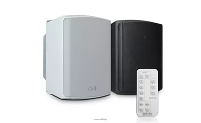 Biamp SDQ5PIR-W ( Para)  + Panel sterowania Stereofoniczny zestaw 2 zespołów głośnikowych z bezprzewodowym sterowaniem IR lub RS232,  1 aktywny i 1 pasywny zespół; 2 x 30 W