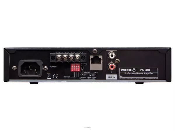 WORK PA 200 CYFROWY wzmacniacz instalacyjny, moc: 2 x 100 W @ 8 ohm lub 1 x 200 W @ 100 V – dwukanałowy wzmacniacz cyfrowy w klasie D – sterowanie po RS 232 - 2