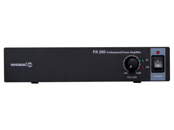 WORK PA 200 CYFROWY wzmacniacz instalacyjny, moc: 2 x 100 W @ 8 ohm lub 1 x 200 W @ 100 V – dwukanałowy wzmacniacz cyfrowy w klasie D – sterowanie po RS 232