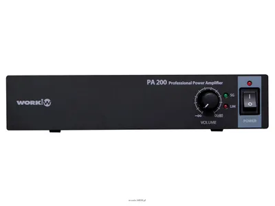 WORK PA 200 CYFROWY wzmacniacz instalacyjny, moc: 2 x 100 W @ 8 ohm lub 1 x 200 W @ 100 V – dwukanałowy wzmacniacz cyfrowy w klasie D – sterowanie po RS 232