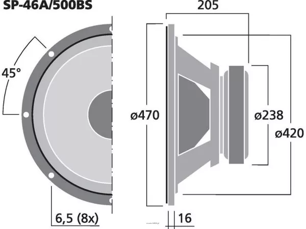 Monacor SP-46A/500BS - 3