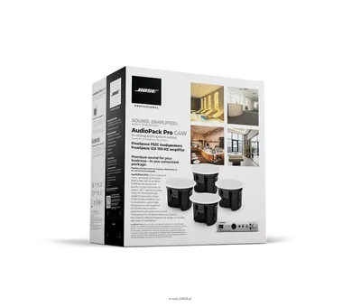 BOSE AudioPack Pro C4 Biały /Czarny "Zestaw nagłośnienia dla kawiarni/restauracji: montaż własny, oszczędność gwarantowana"