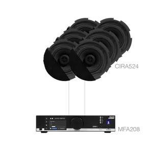 Audac CENTO5.6 Zestaw sufitowy 2 strefy MFA208 + 6 x CIRA524  200 m2