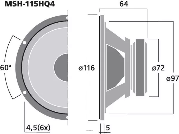 Monacor MSH-115HQ4 - 2