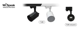 Ecler TUBE WiSpeak  to 3” głośnik aktywny, z możliwością bezprzewodowego odbioru sygnału, liniowe wyjście AUX do podłączenia aktywnego subwoofera, wyposażony w system do montażu na szynę oświetleniową.