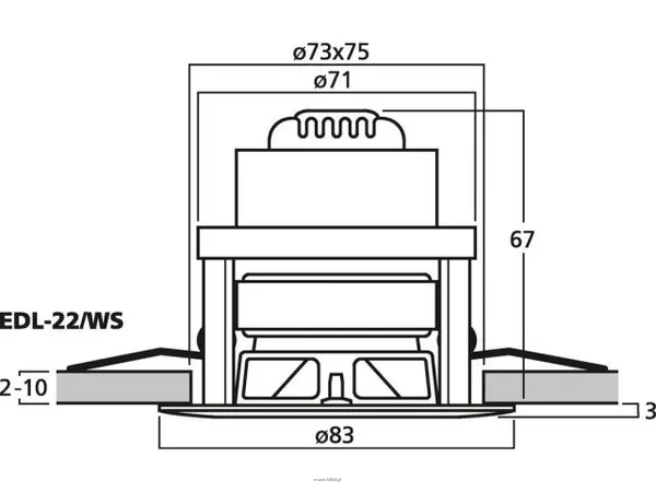 Monacor EDL-22/WS - 2