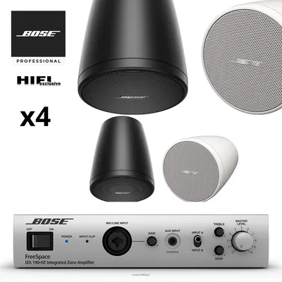 Bose FreeSpace IZA 190-HZ Wzmacniacz 100V 1x90W /Głośniki BOSE FreeSpace FS2P 4 szt