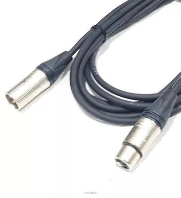Microphone cable, Neutrik XLR 3 silver/silver, 10m - kabel mikrofonowy, Neutrik XLR 3 srebrny / s...