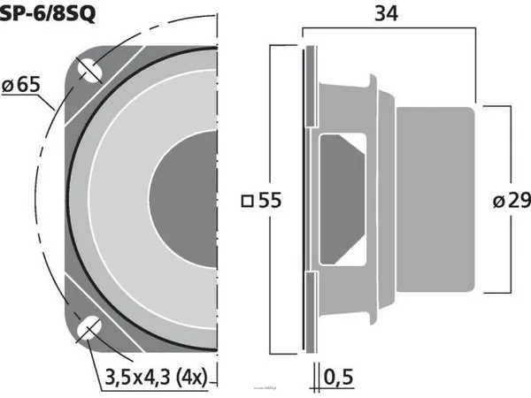 Monacor SP-6/8SQ - 2