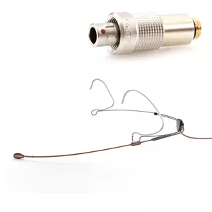 DPA 4466-OC-R-C03 - 4466 CORE Omni Headset Mic, Brown, 3-pin LEMO