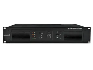 PA 5000 Wzmacniacz mocy 100 V – jednokanałowa końcówka mocy 100 V – moc: 480 W RMS przy 100 V – regulacja barwy tonów – 2 wejścia line / wysokość 2 U / waga 30 kg